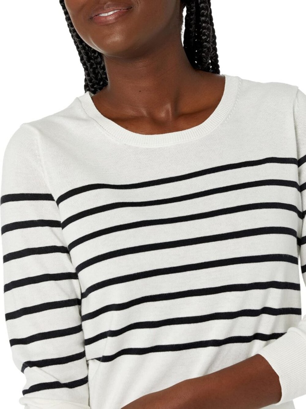 Women's Long-Sleeve Lightweight Crewneck Sweater, Flattering Available in Plus S - Picture 4 of 7